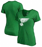 Women St. Louis Blues Fanatics Branded St. Patrick's Day White Logo T-Shirt Kelly Green FengYun,baseball caps,new era cap wholesale,wholesale hats